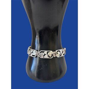 Brighton Go Lightly Heart Silver Crystal Plated Bracelet